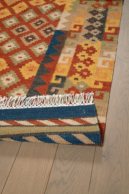 Tapis kilim orient tissé main en laine SIVA