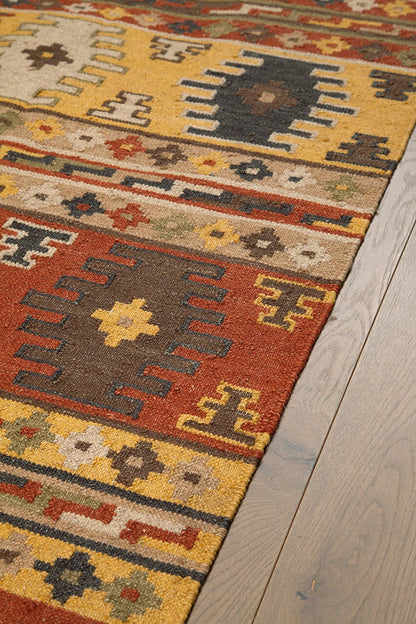 Tapis kilim orient tissé main en laine LAZO