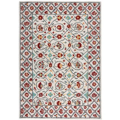 Tapis style floral pure laine LEAF