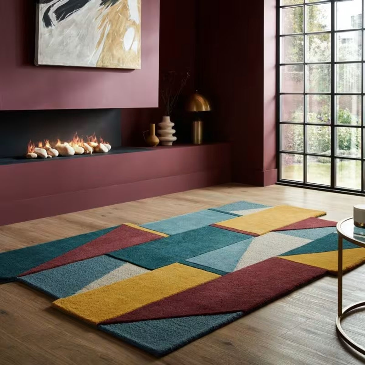 Tapis moderne pure laine SCUFFY