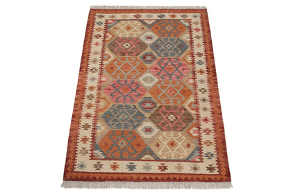 Tapis kilim orient tissé main en laine BAKAN