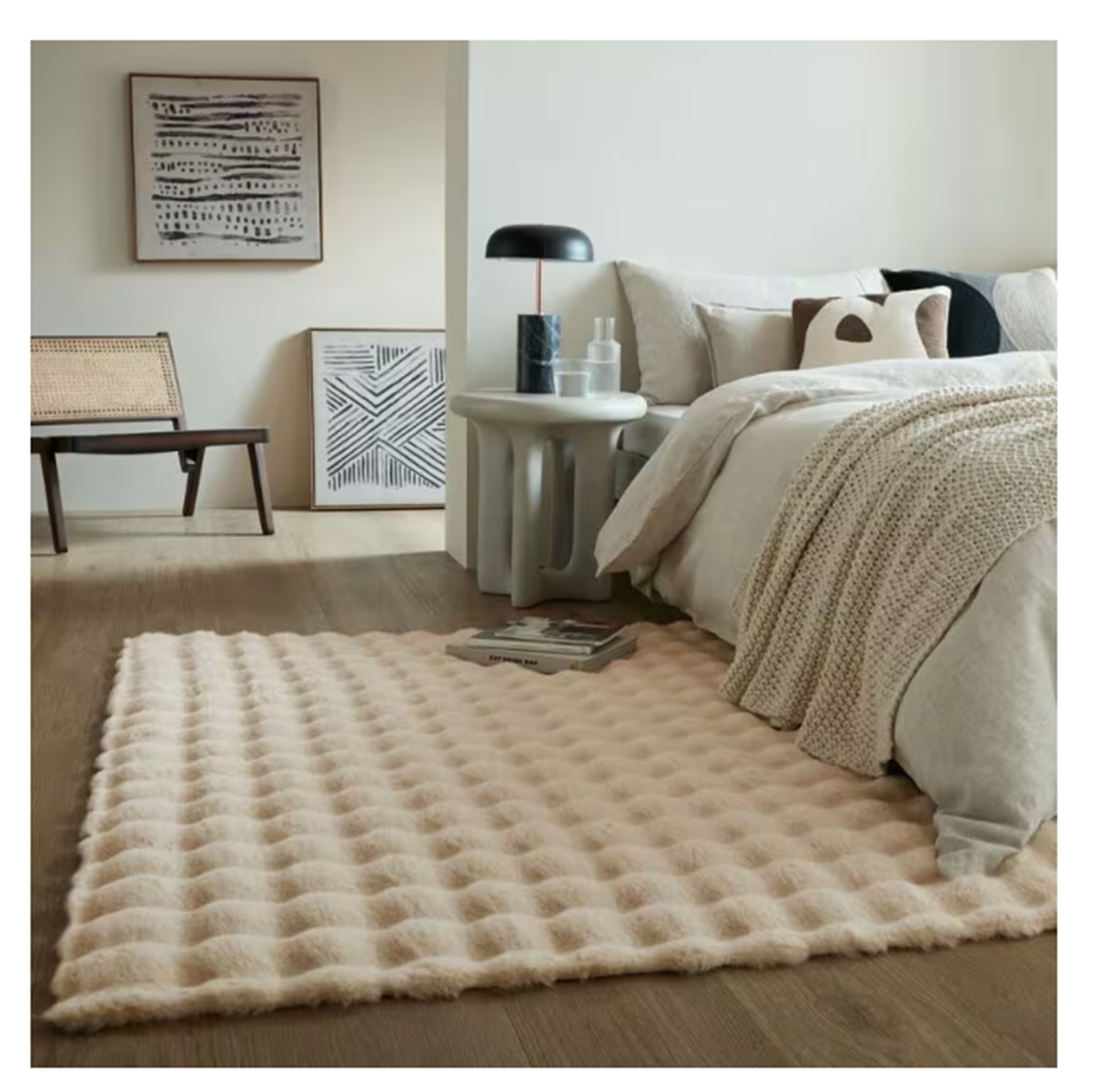 Tapis fausse fourrure HONEYCOMB