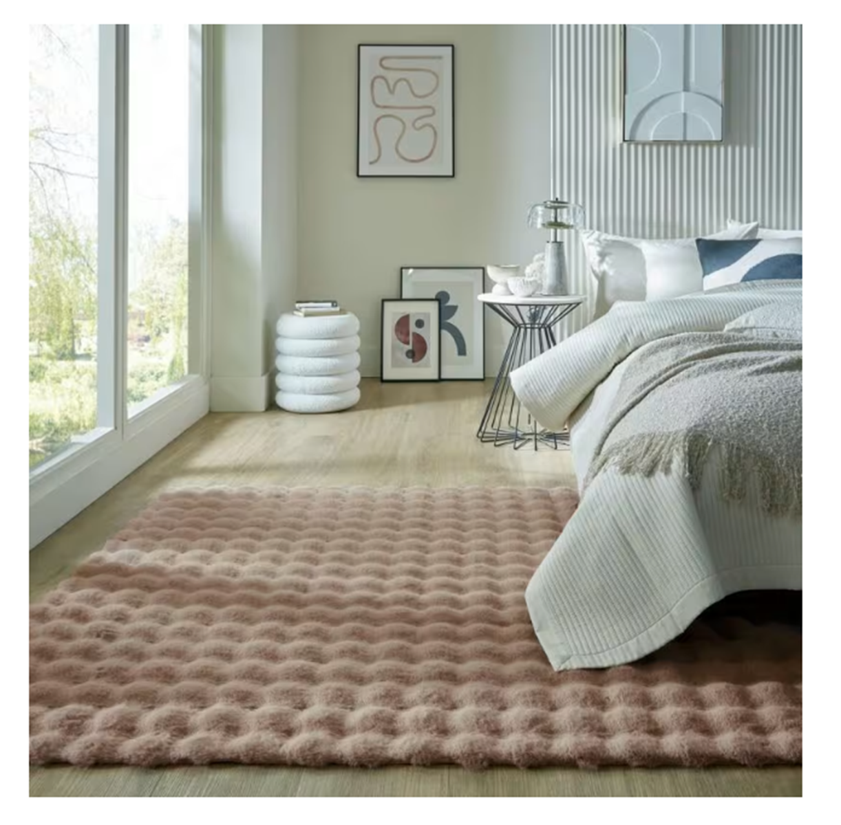 Tapis fausse fourrure HONEYCOMB