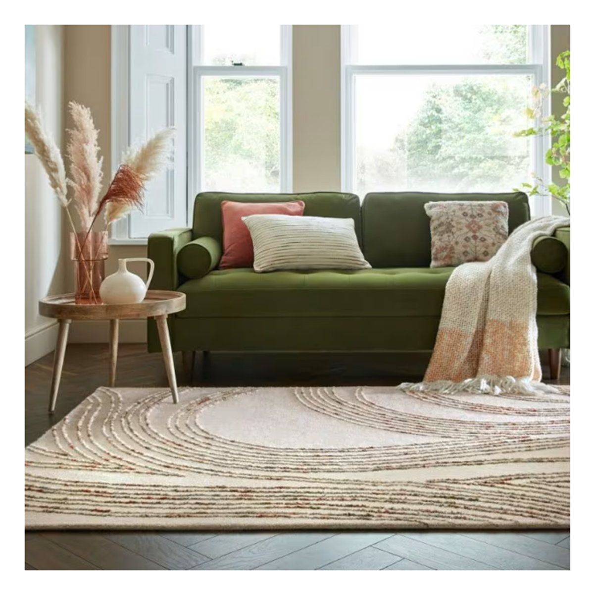 Tapis moderne en laine fait main FLURRY