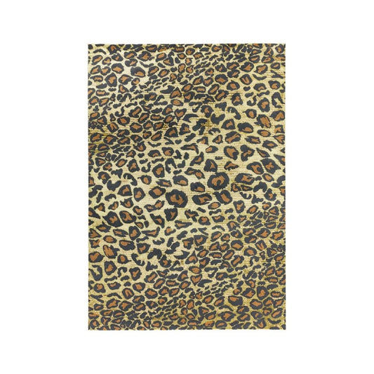 Tapis de salon tissé plat CYPHER LEOPARD